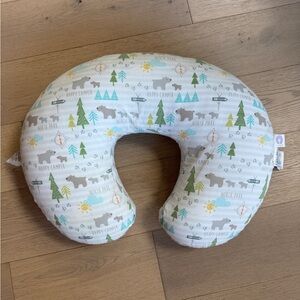 Boppy Pillow with Forest Print - Green, Gray, Yellow
